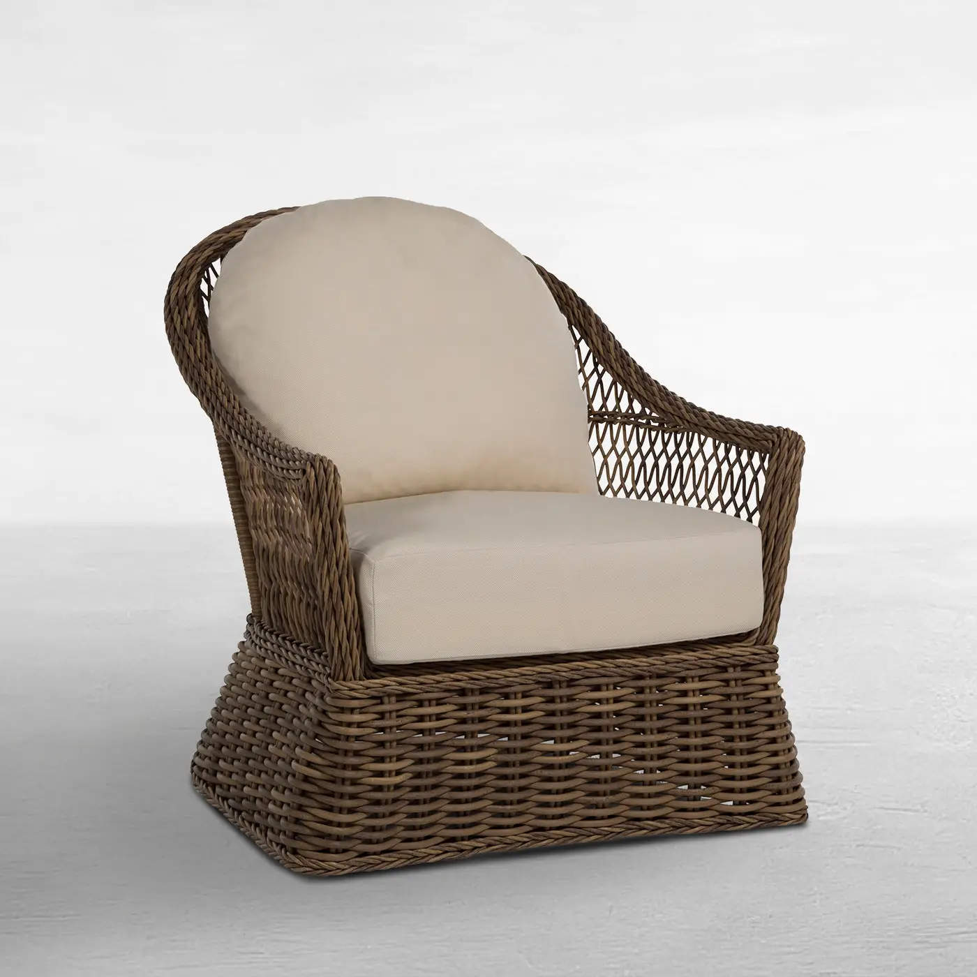 5f5762849de585f5cbc68e302a09d2a7 Soho Woven N-dura Resin Wicker Outdoor Lounge Chair - Image 1