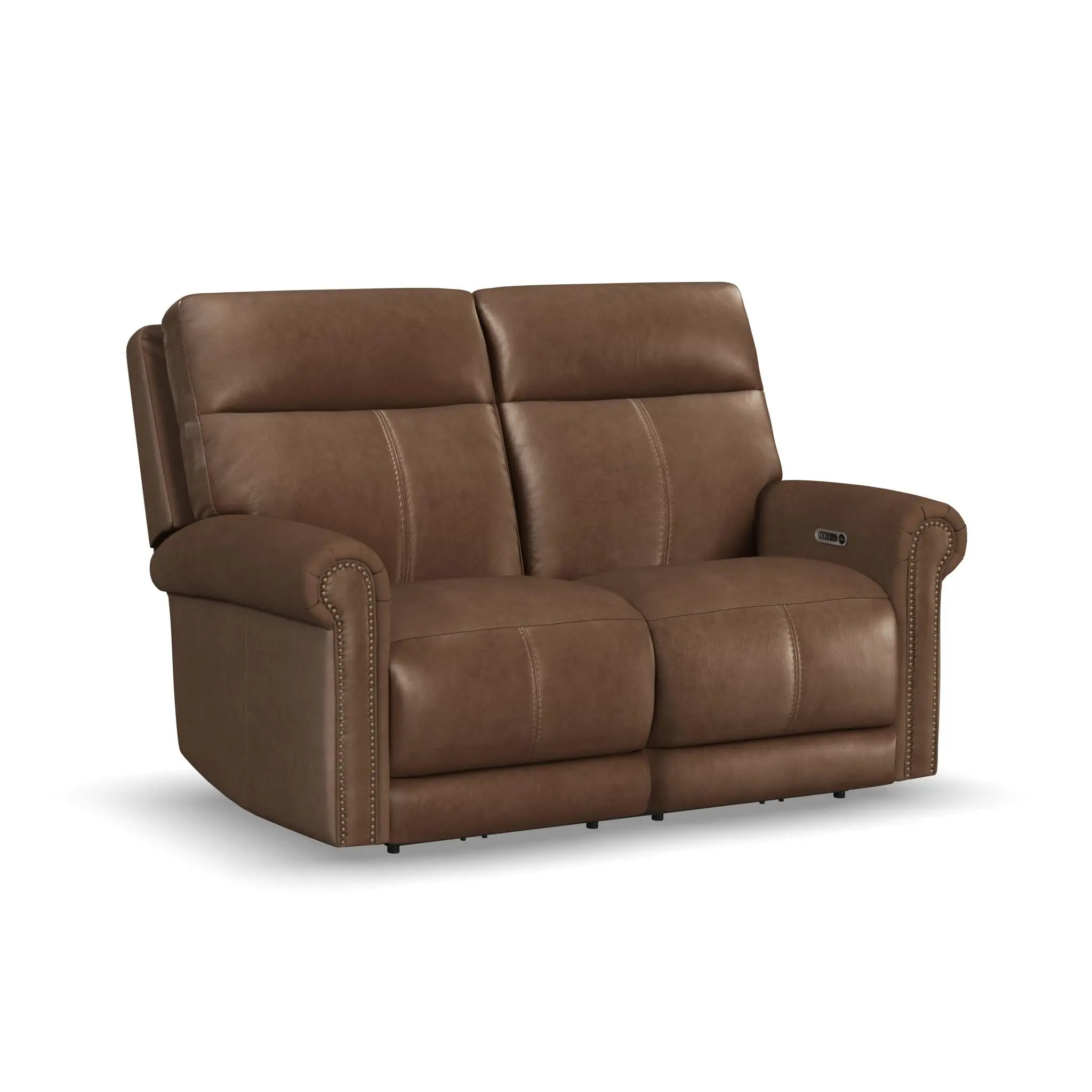6301c3cd3782fcb004dd09643ffa37a3 Alexander Leather Power Reclining Loveseat with Power Headrest & Lumbar - Image 1