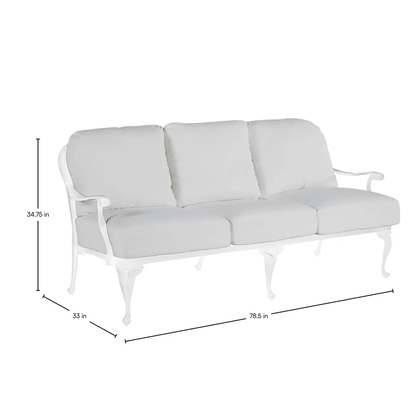 6704e8f95ed68a2505631c3e5cd25815 Provance Cast Aluminum Outdoor Sofa - Image 1