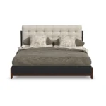 Waterfall Black Queen Upholstered Bed - Image 4