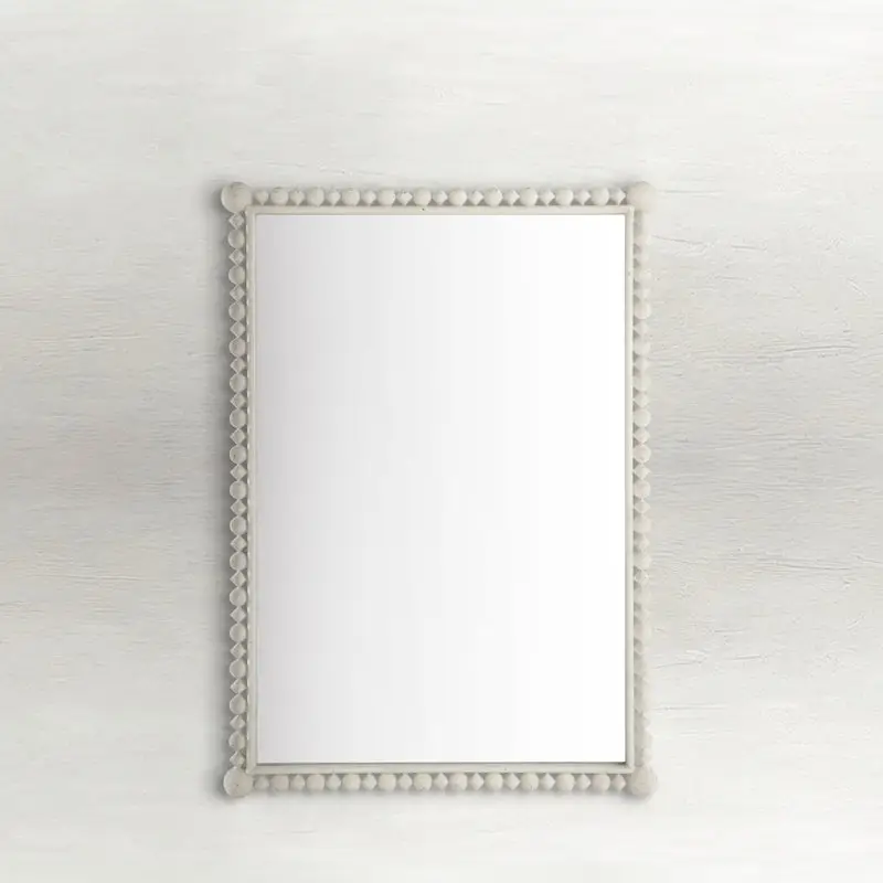 7c9caa729b708d07afa34a83f510e75f Beau Rectangle Accent Mirror - Antique White, 58 In. H X 41.5 In. W X 3 In. D - Image 1