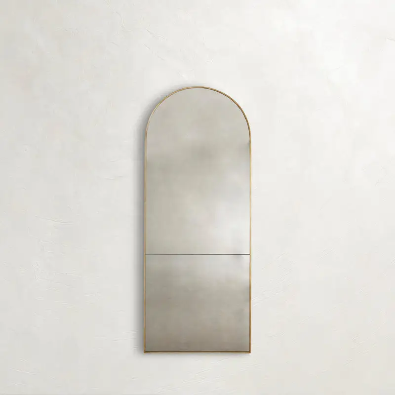 8579f13c7d44215683da836cd0c10449 Teno Arch Full-length Mirror - Champagne, 80 In. H X 31 In. W X 0.75 In. D - Image 1