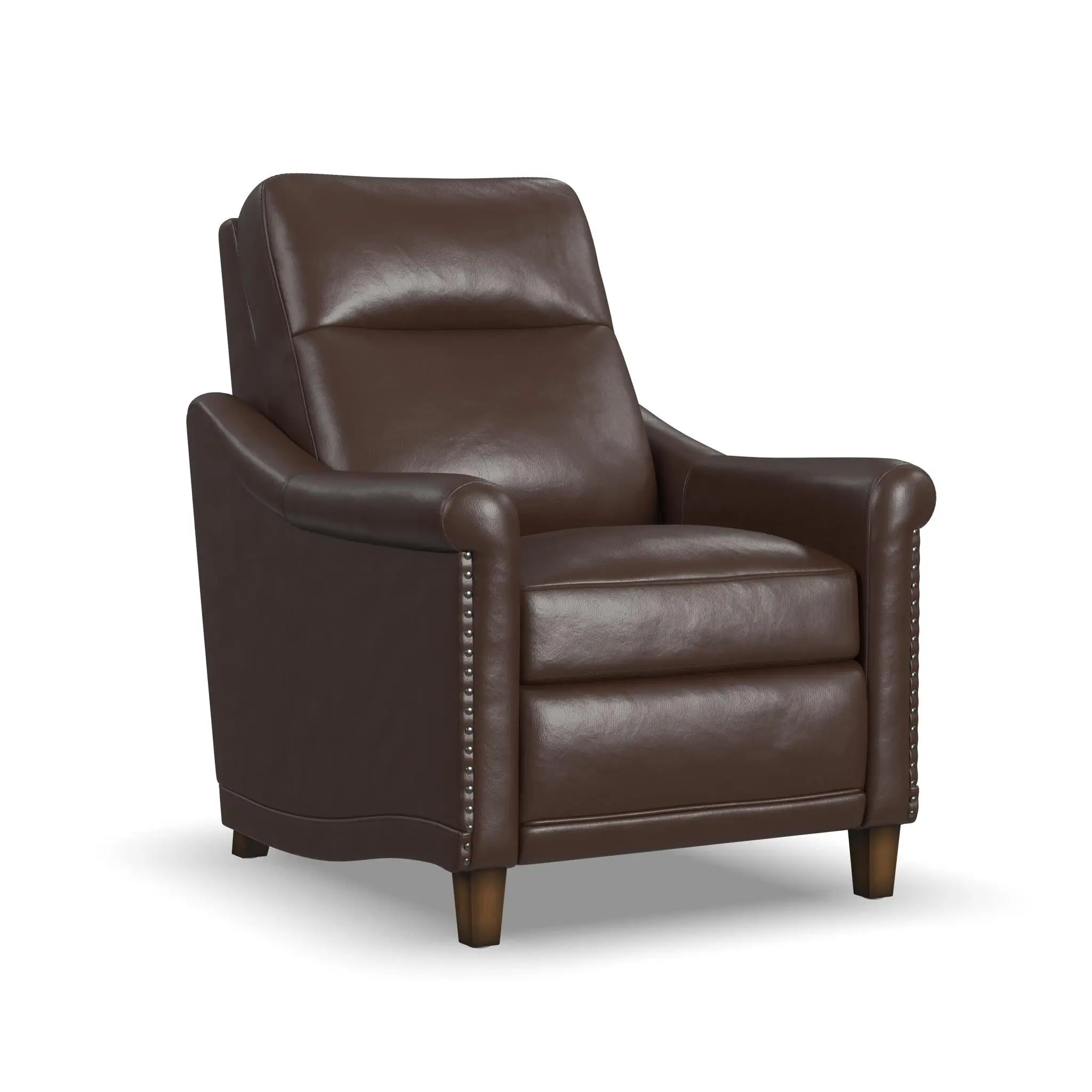 88fbfc673fb0e395b7bb553565bba652 Elizabeth Brunette Leather Power Recliner with Power Headrest - Image 1