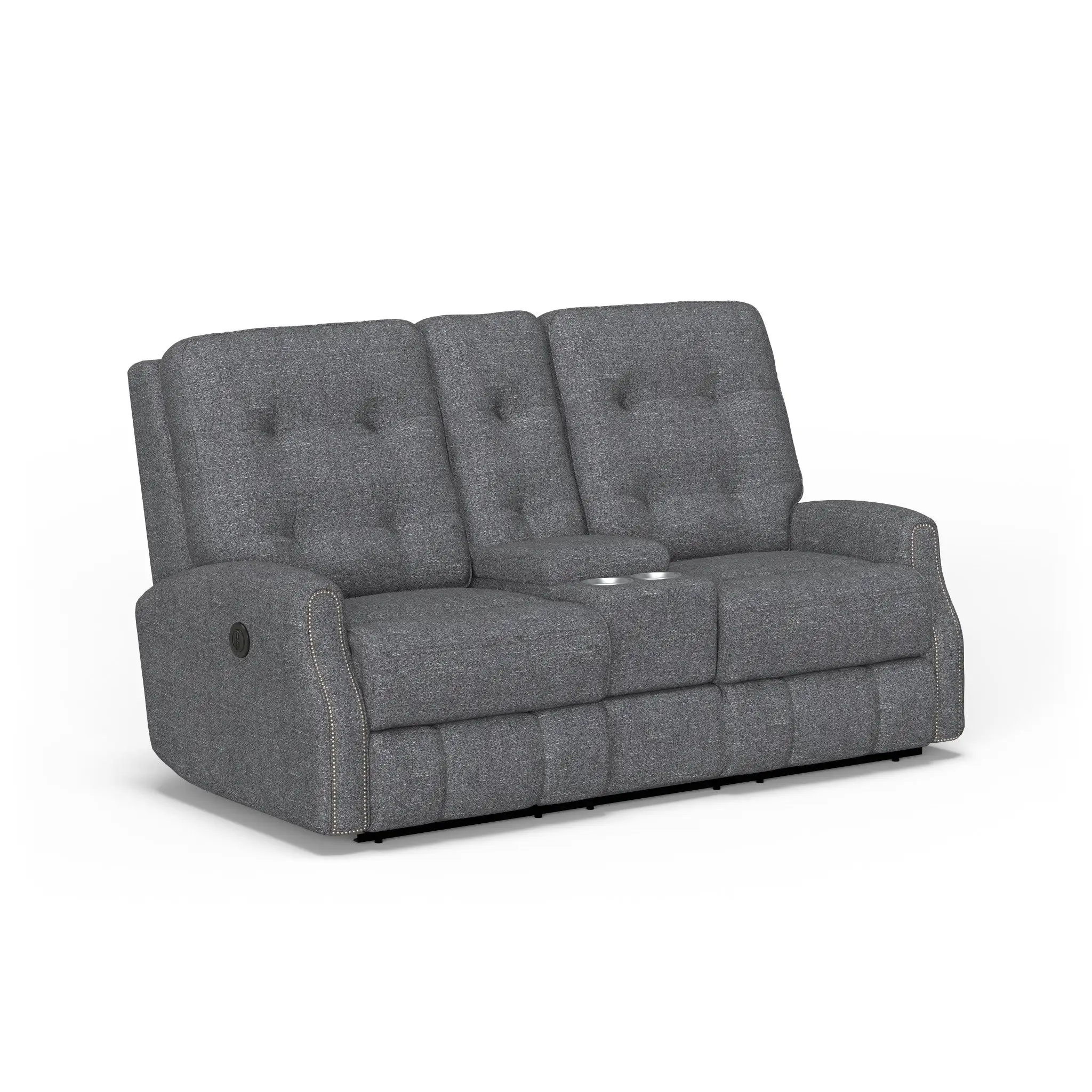 8df24f1751b9bb934db691b020b86958 Devon Fabric Power Reclining Loveseat with Console - Image 1
