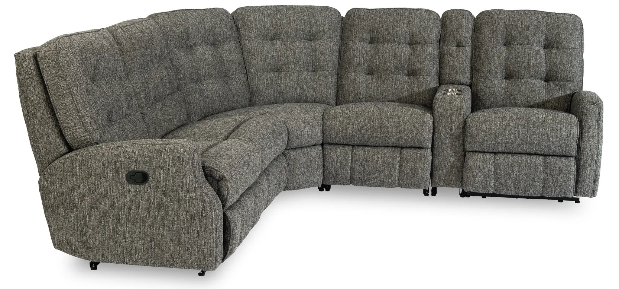 9c4d7f2f480839fcb4a718c6adb2d3d0 Devon Fabric Reclining Sectional - Image 1