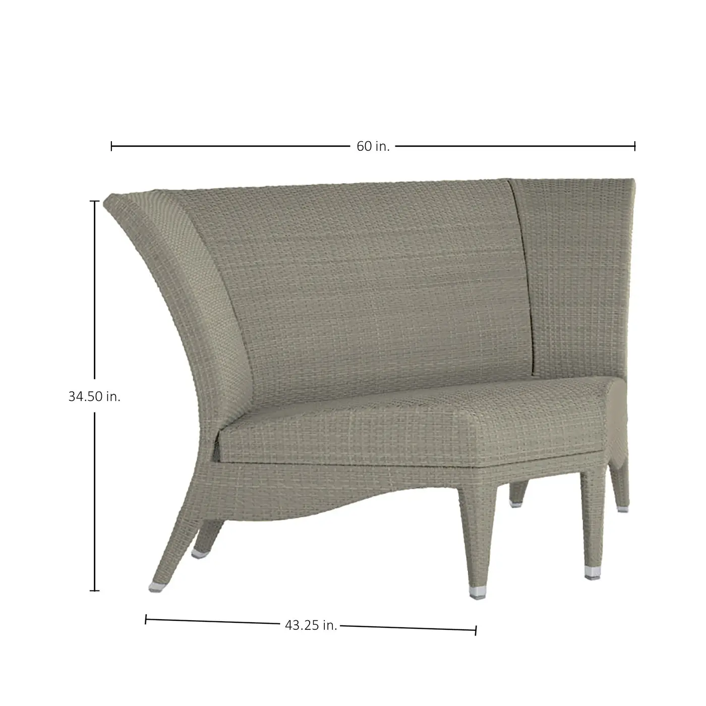 9dc39d86a092815019d6677dd5912a65 Athena Plus N-dura Resin Wicker Outdoor Corner Sectional - Image 1
