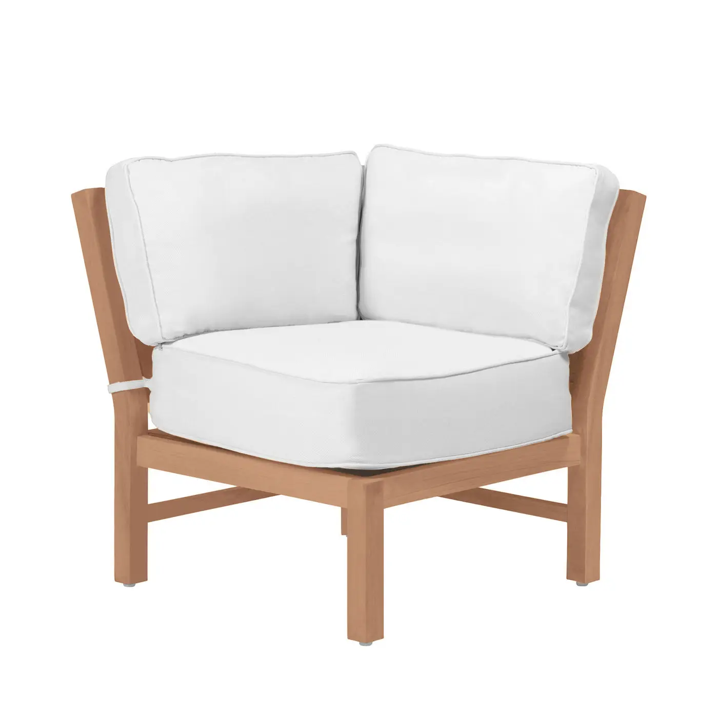 9e84b6a205d9c7da771b19edeb1c0391 Club Teak Outdoor Sectional Corner Chair - Image 1