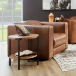 Austin Chestnut Leather Power Recliner with Power Headrest - Image 3