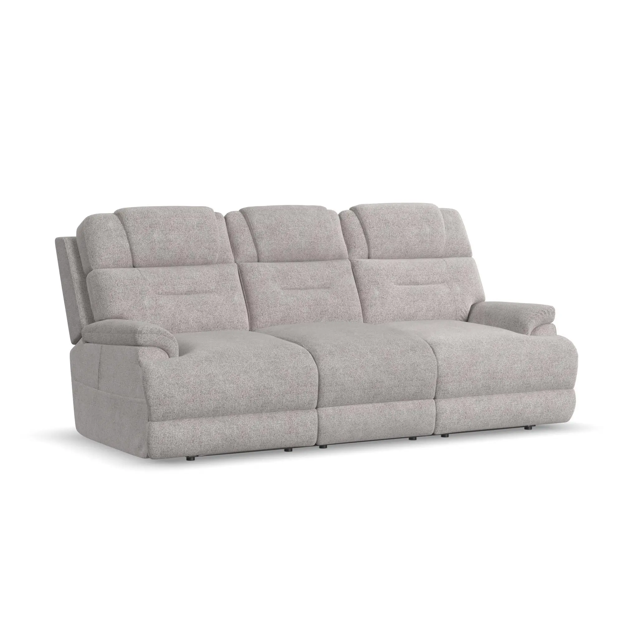a045aa387077834923d0956cac7e198d Zecliner Zofa Dove Fabric Power Reclining Sofa with, Power Headrest, Lumbar, Heat & Massage - Image 1
