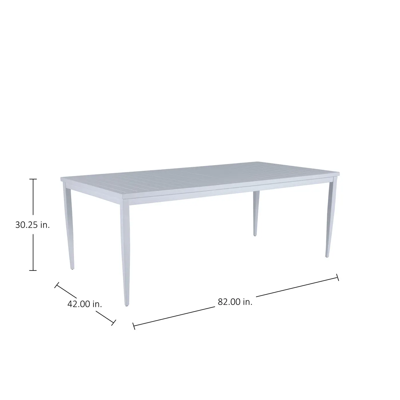 a3a136caa30201cbdca7e3f2ebea6829 Brookings Aluminum Rectangle Outdoor Slatted Table - Image 1