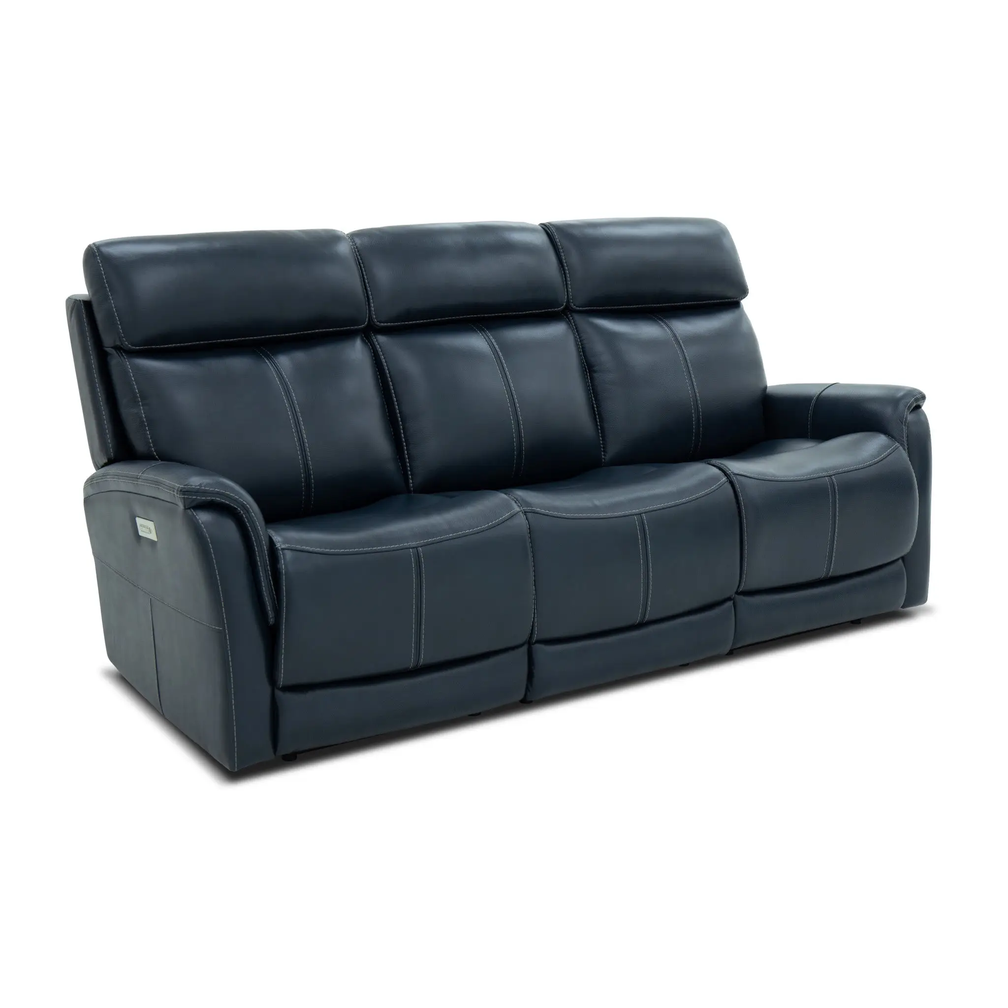a3c6f19910dda0689f80e9a6f9d3ca71 View Leather Power Reclining Sofa with Console, Power Headests & Lumbar - Image 1