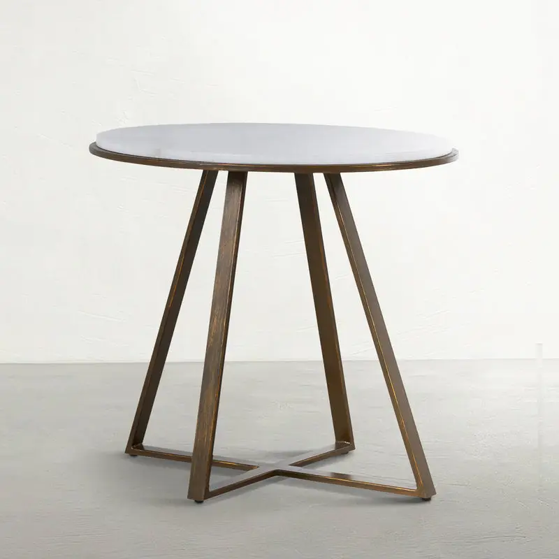 a49d407a0180f9dfdaddb0e13ee02137 Rylan Iron Oval Frame Side Table - 28 In. W X 24.25 In. H - Image 1