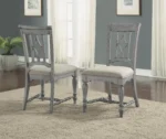Plymouth Gray Pair of Armless Dining Chairs - Image 3