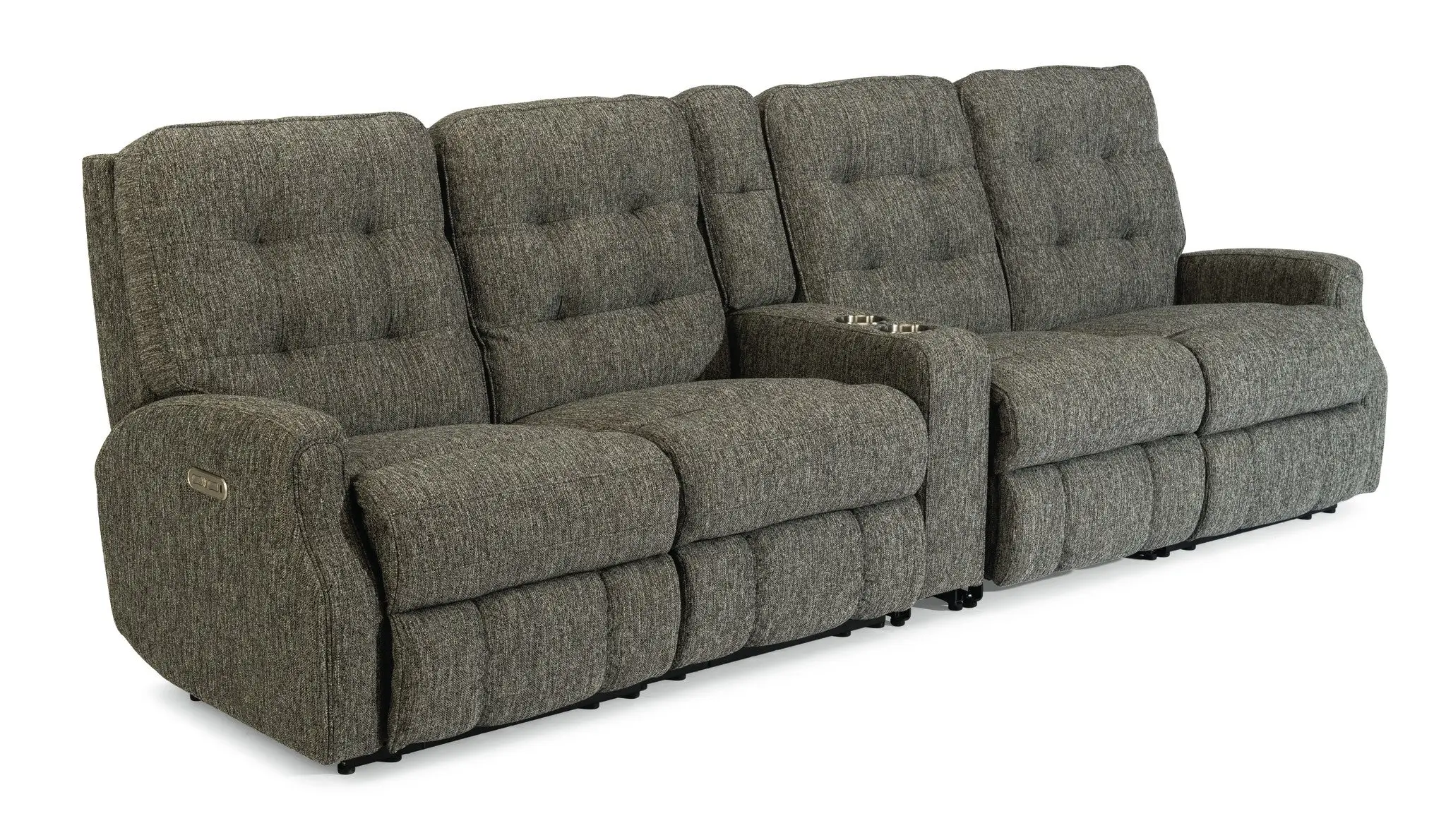 a66f094d43d88a2910c37362d1d18749 Devon Fabric Power Reclining Sectional with Power Headrests - Image 1