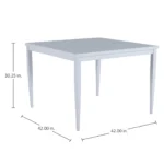 Brookings Aluminum Square Outdoor Table - Image 2