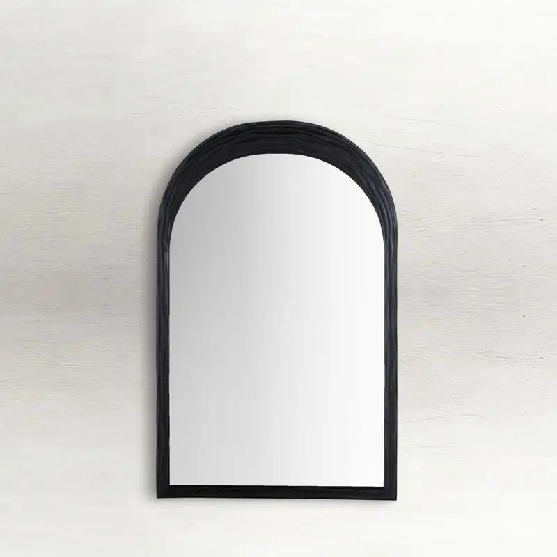 ad7b6863079b3f1f6797ae297cc96b11 Swell Arch Vanity Mirror - Sesame Black, 55 In. H X 35 In. W X 2 In. D - Image 1