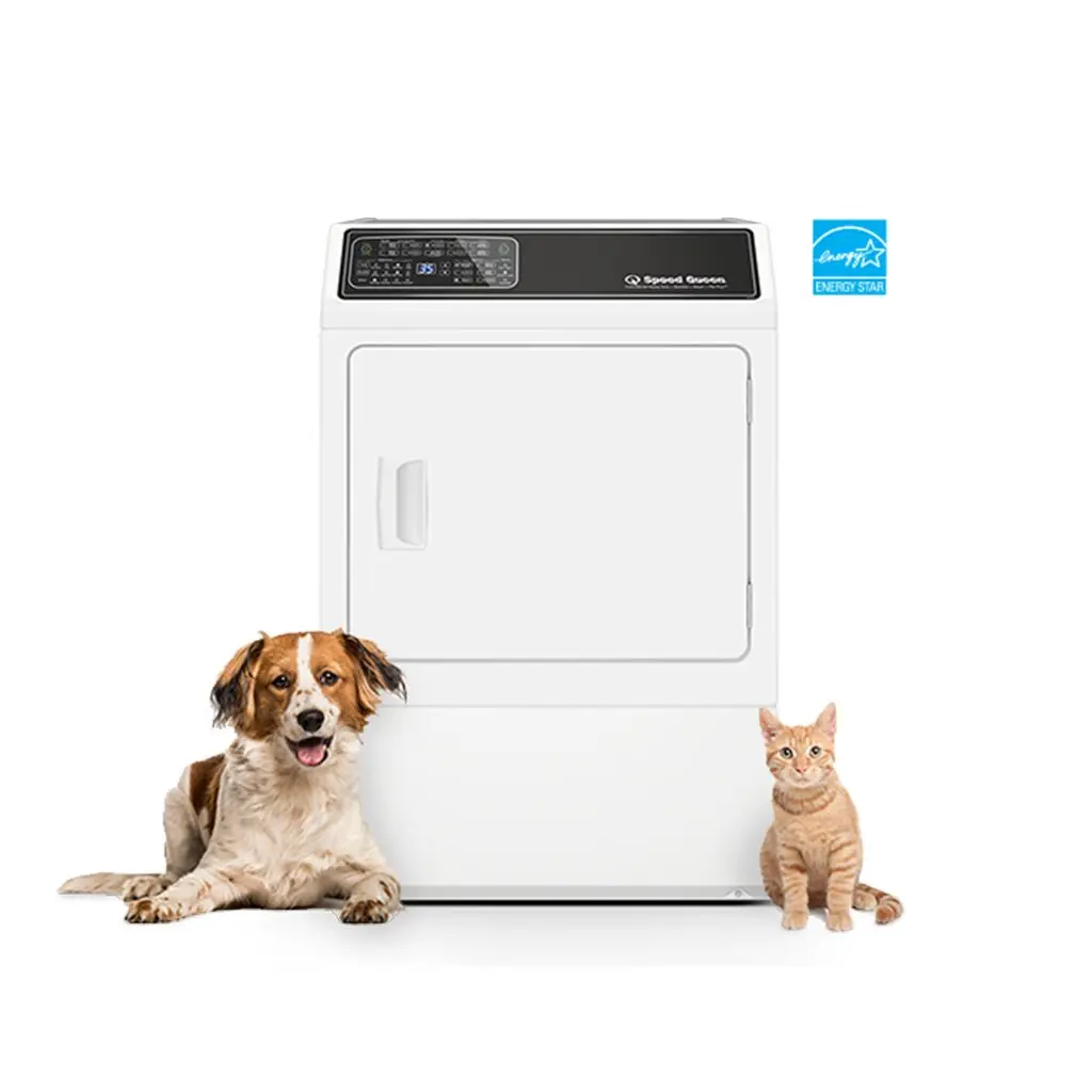 af6f04a09399a071a1c0bc987042ebcb Speed Queen DF7 Sanitizing White Electric Dryer with Front Control - Image 1
