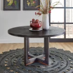 Waterfall Black Round Dining Table - Image 3