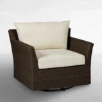 Club Woven N-dura Resin Wicker Outdoor Swivel Glider Chair
