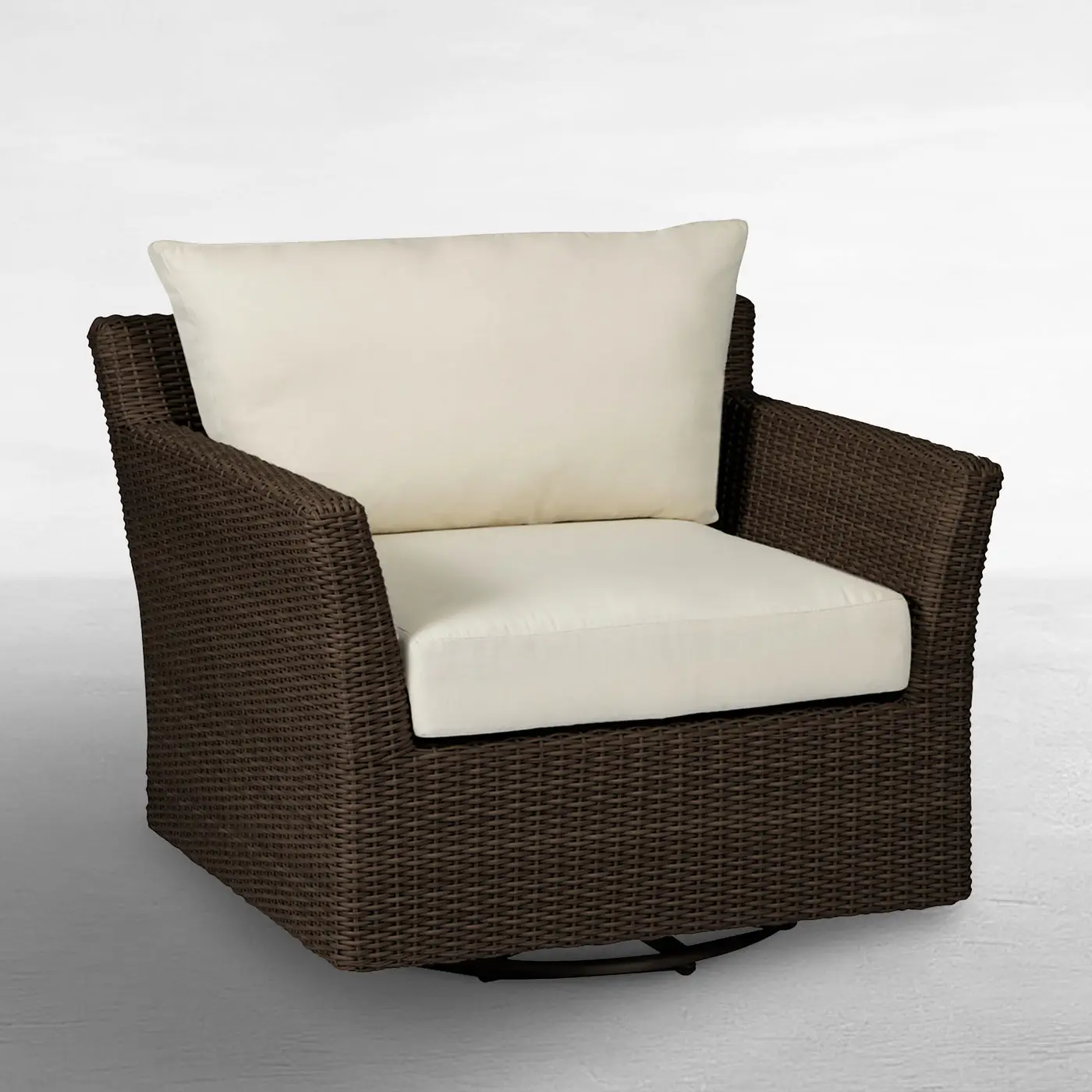 Club Woven N-dura Resin Wicker Outdoor Swivel Glider Chair
