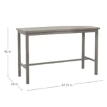 Club Aluminum Rectangle Outdoor Bar Table