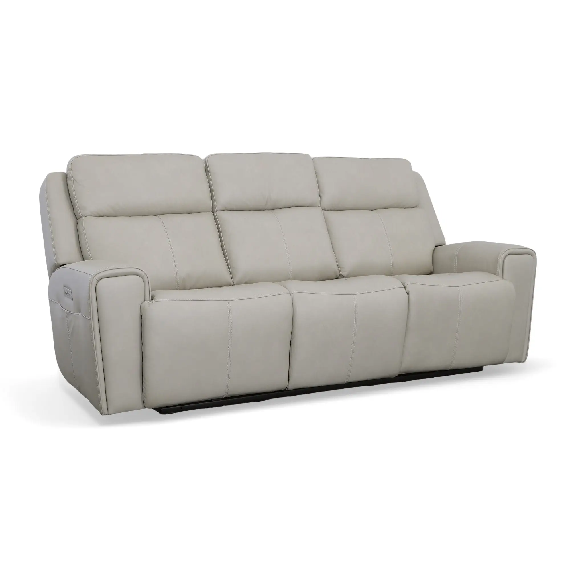 be1d345ea7593384ebf5024a9e22576a Barnett Gray Matters Leather Power Reclining Sofa with Power Headrests & Lumbar - Image 1