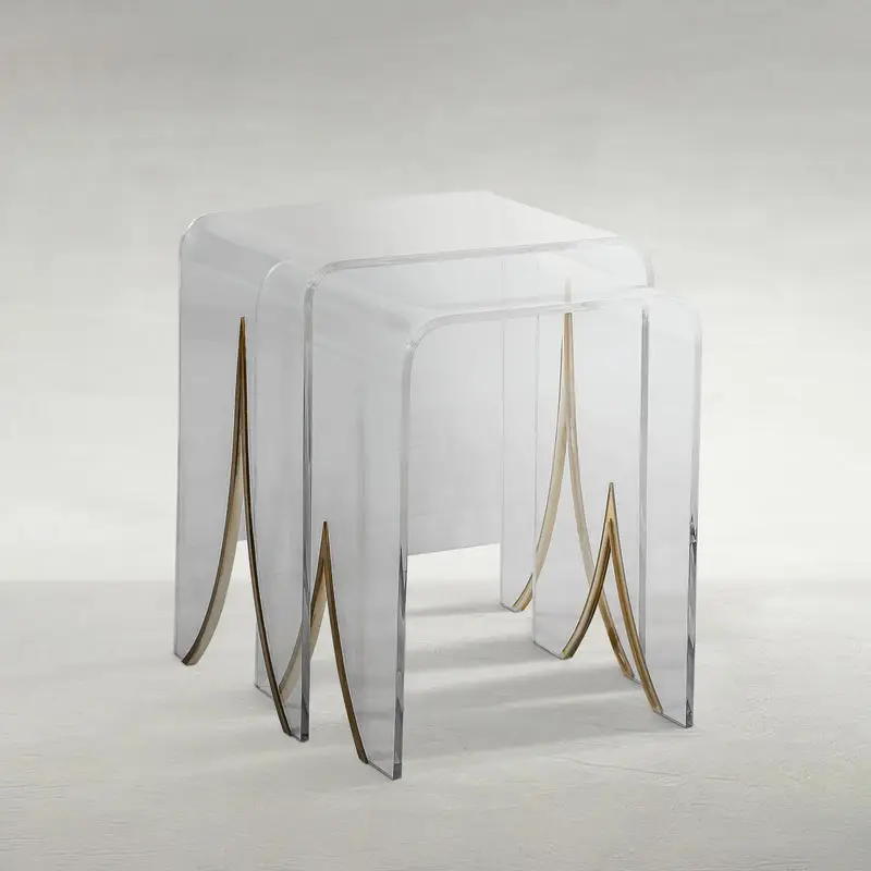 bf914dc356eef758f282f0134e3084fb Magnolia Iron Acrylic Rectangle Frame Nesting Table - 20 In. W X 24 In. H - Image 1