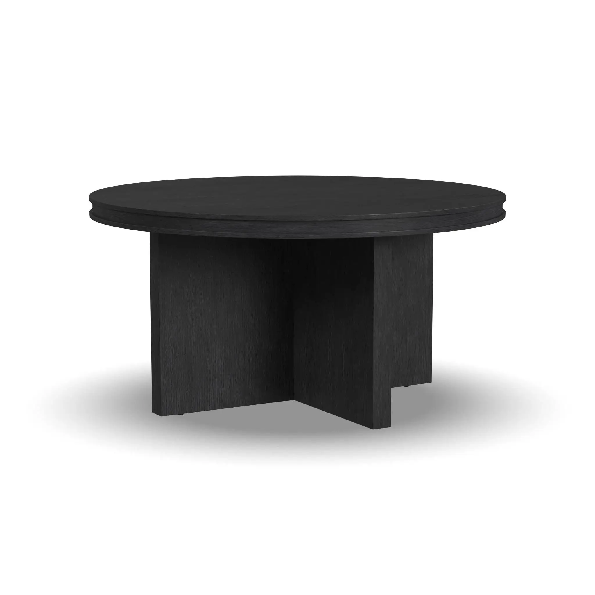 cb2fbb56f8fb59750352411279fad4f9 Waterfall Black Round Coffee Table - Image 1
