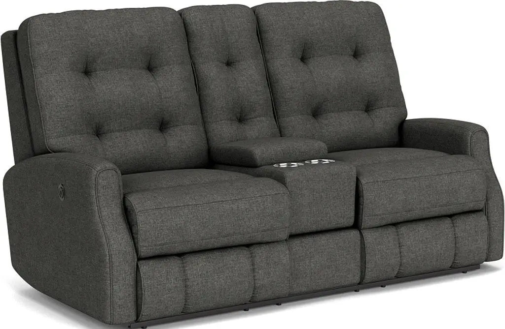 cd86a875d252cf860358b72baa9c1559 Devon Fabric Power Reclining Loveseat with Console - Image 1