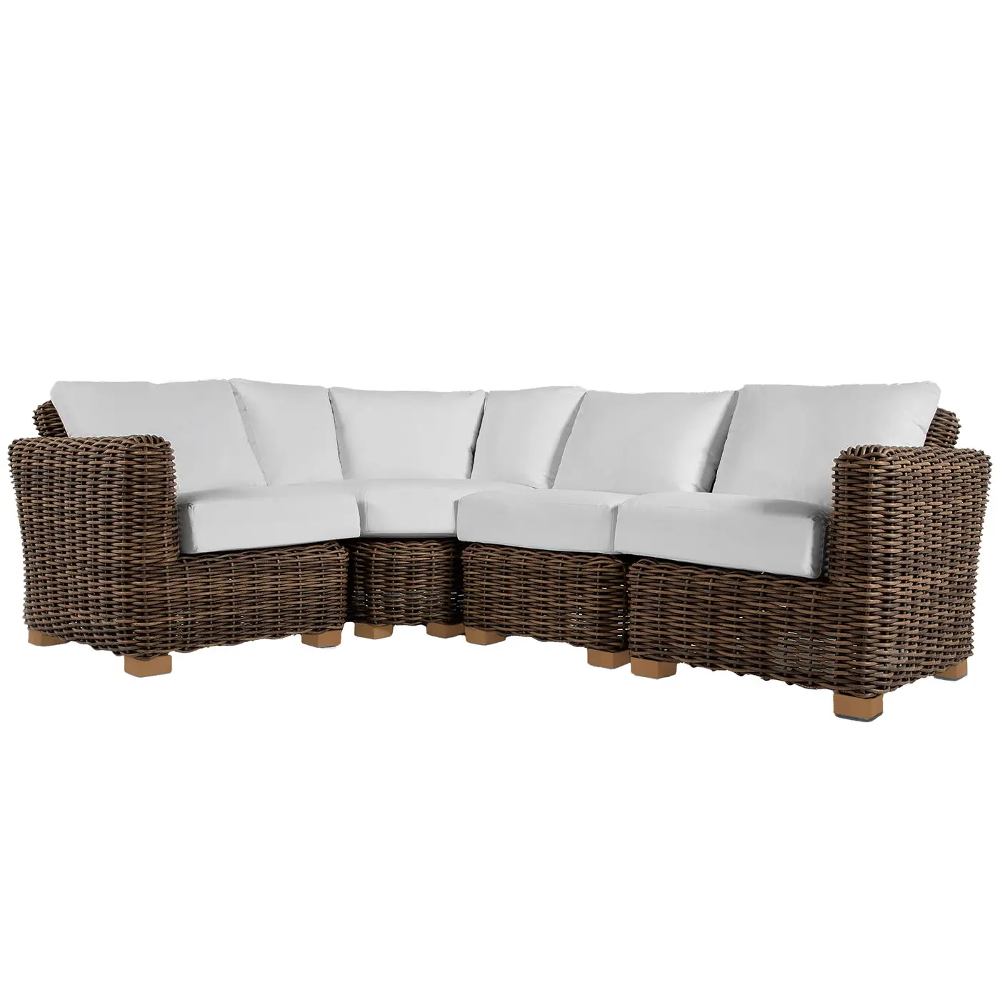 cded1077f5c5d85977bf70eda861ce55 Montauk N-dura Resin Wicker Outdoor Slipper Sectional - Image 1