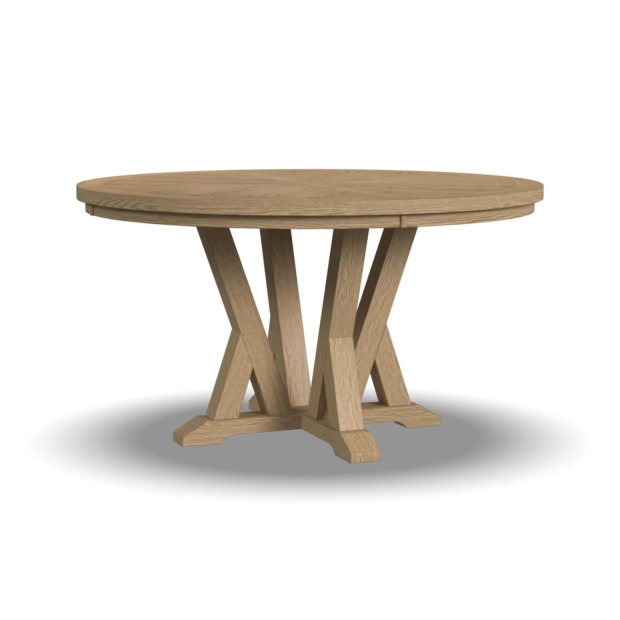 d389b3806af71094d81c2dfbd975b544 Lattice Brown Round Dining Table - Image 1