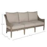 Athena N-dura Resin Wicker Outdoor Sofa - Image 4