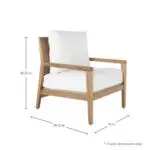 Savannah N-dura Resin Wicker Outdoor Teak Lounge Chair