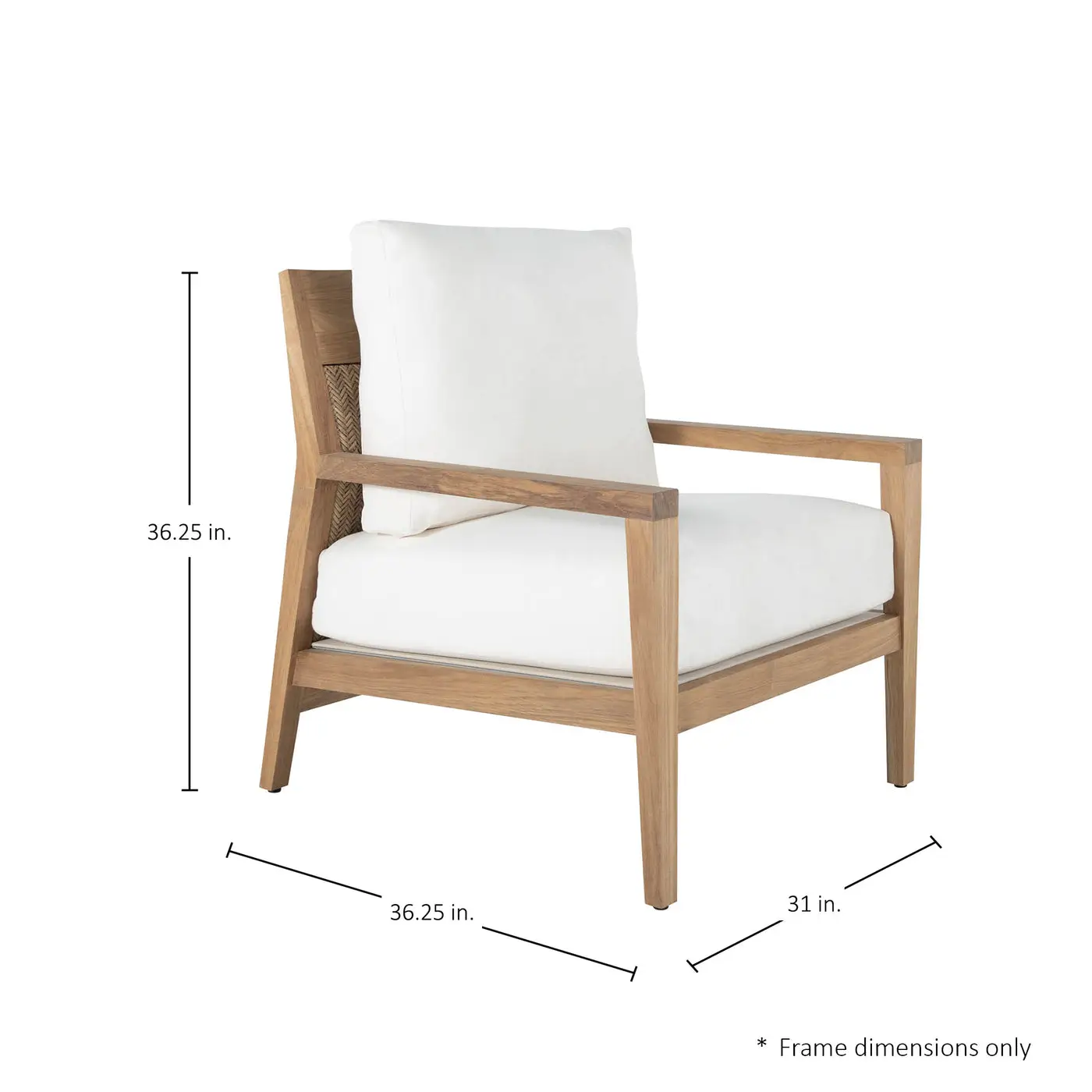 d7cd1c09f0ed14e25e648fbca3c6c59e Savannah N-dura Resin Wicker Outdoor Teak Lounge Chair - Image 1