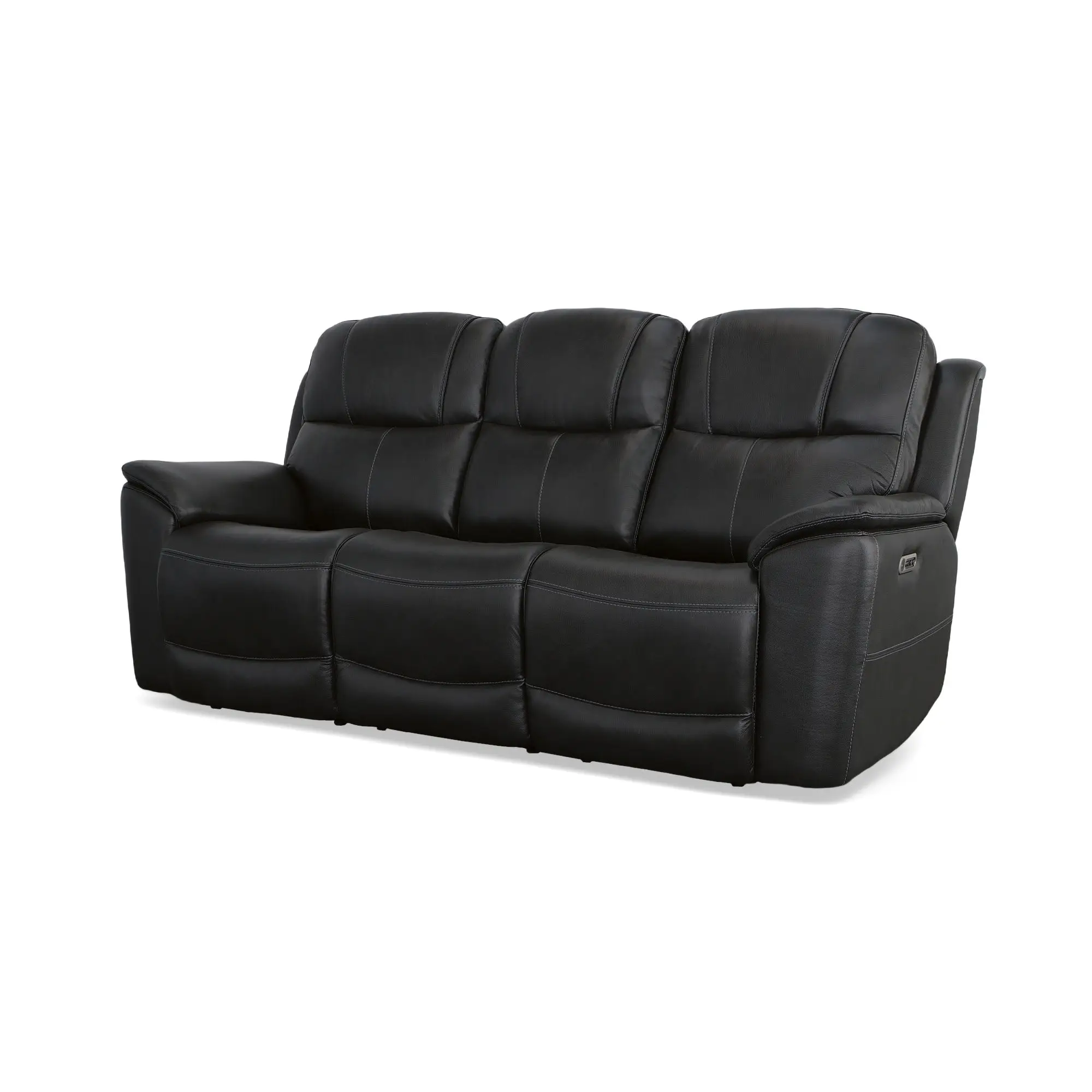 dc4bcc085d8986d4cfe40b8e774214c6 Crew Raven Leather Power Reclining Sofa with Power Headrests & Lumbar - Image 1