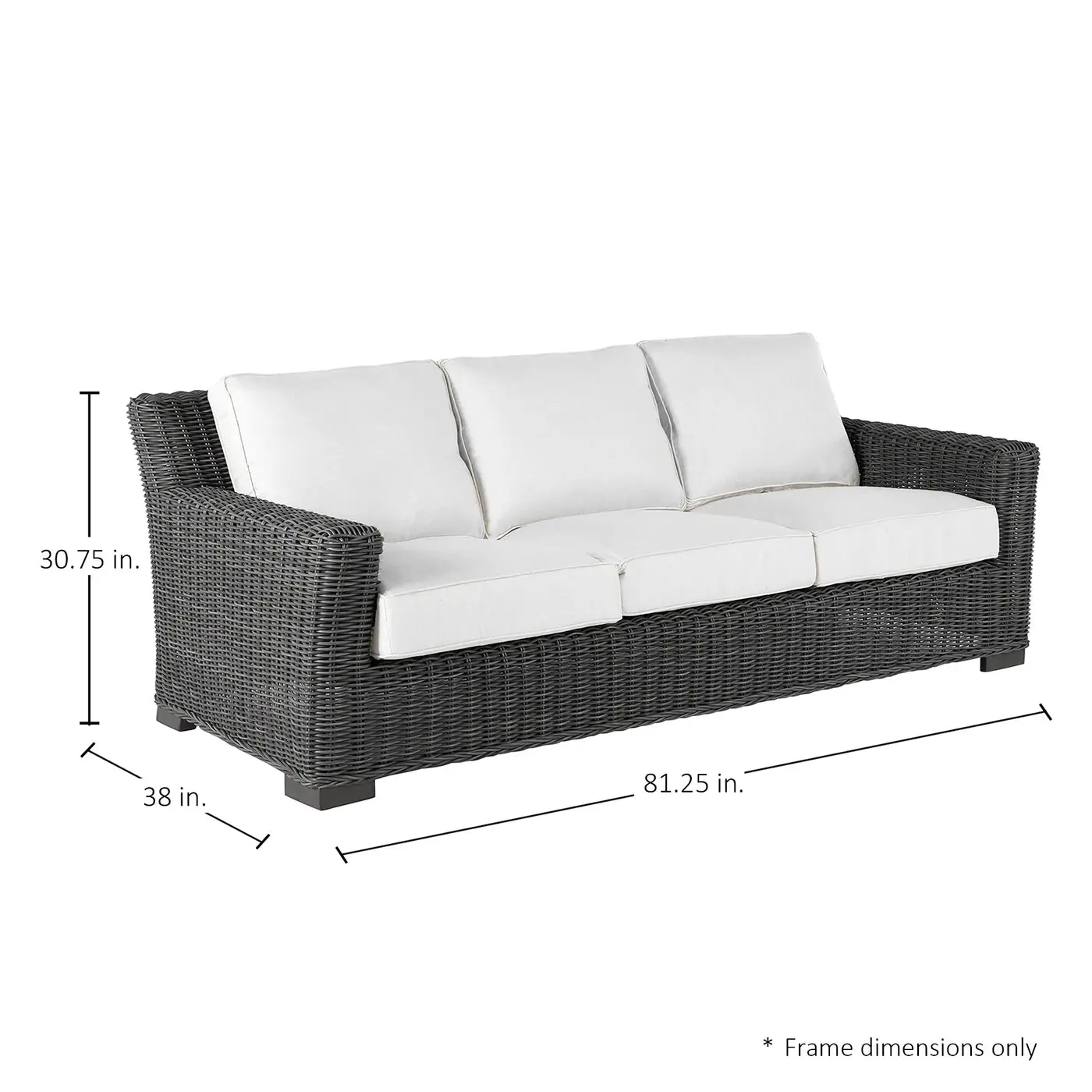 e098f14988cc6beec01aeb71e19b0b8f Rustic N-dura Resin Wicker Outdoor Sofa - Image 1