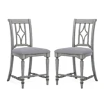 Plymouth Gray Pair of Armless Dining Chairs