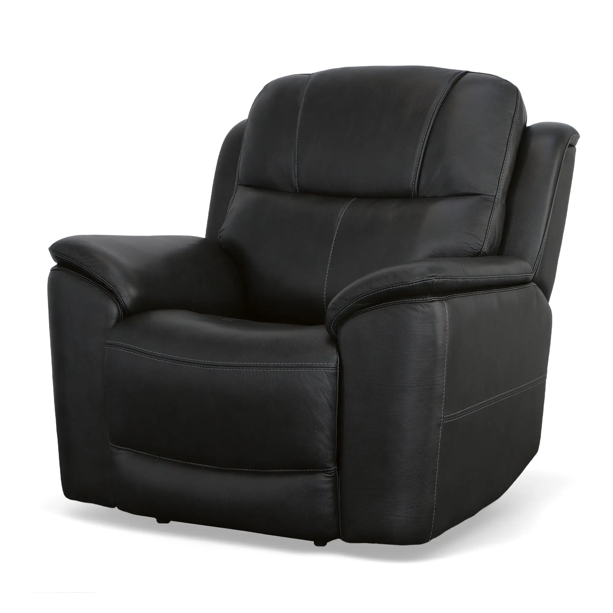 e3604a9f9075ce823baef539cf0b7d6d Crew Raven Leather Power Recliner with Power Headrest & Lumbar - Image 1