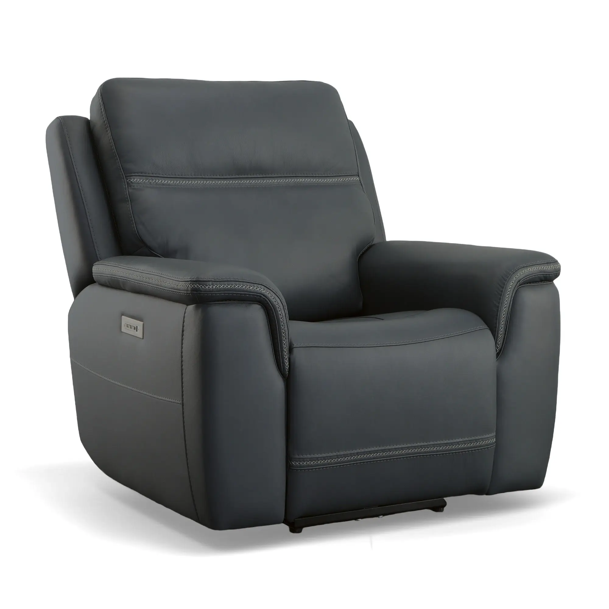 e3f5615db3bf8ddbfc2fcfc336386c1b Sawyer Marine Leather Power Recliner with Power Headrest & Lumbar - Image 1