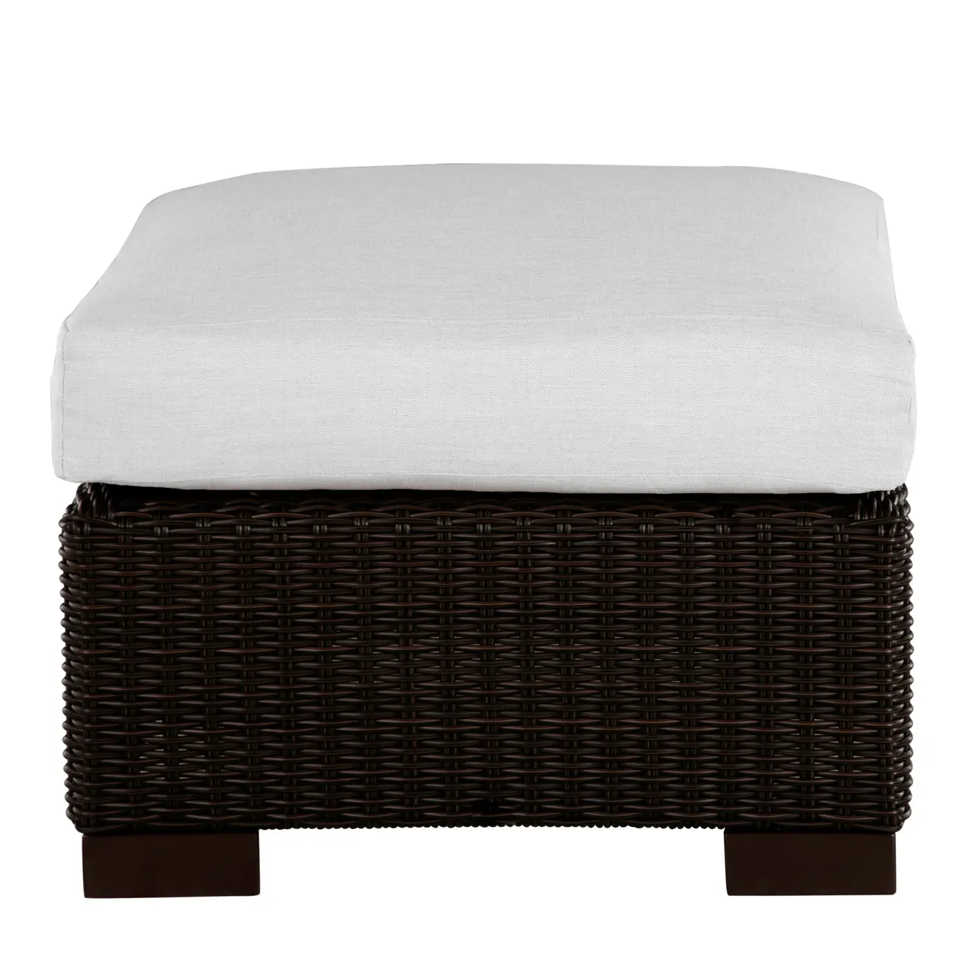 e858ab85f425e233ffa568f7c65afe19 Club N-dura Resin Wicker Outdoor Woven Ottoman - Image 1