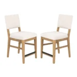 Millwork Off-White Pair of Counter Chairs