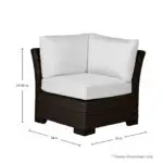 Club Woven N-dura Resin Wicker Outdoor Corner Sectional Sofa - Image 3