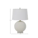 Wheeler Ceramic Crystal Matte Antique Brass Table Lamp - 25 In. H - Image 4