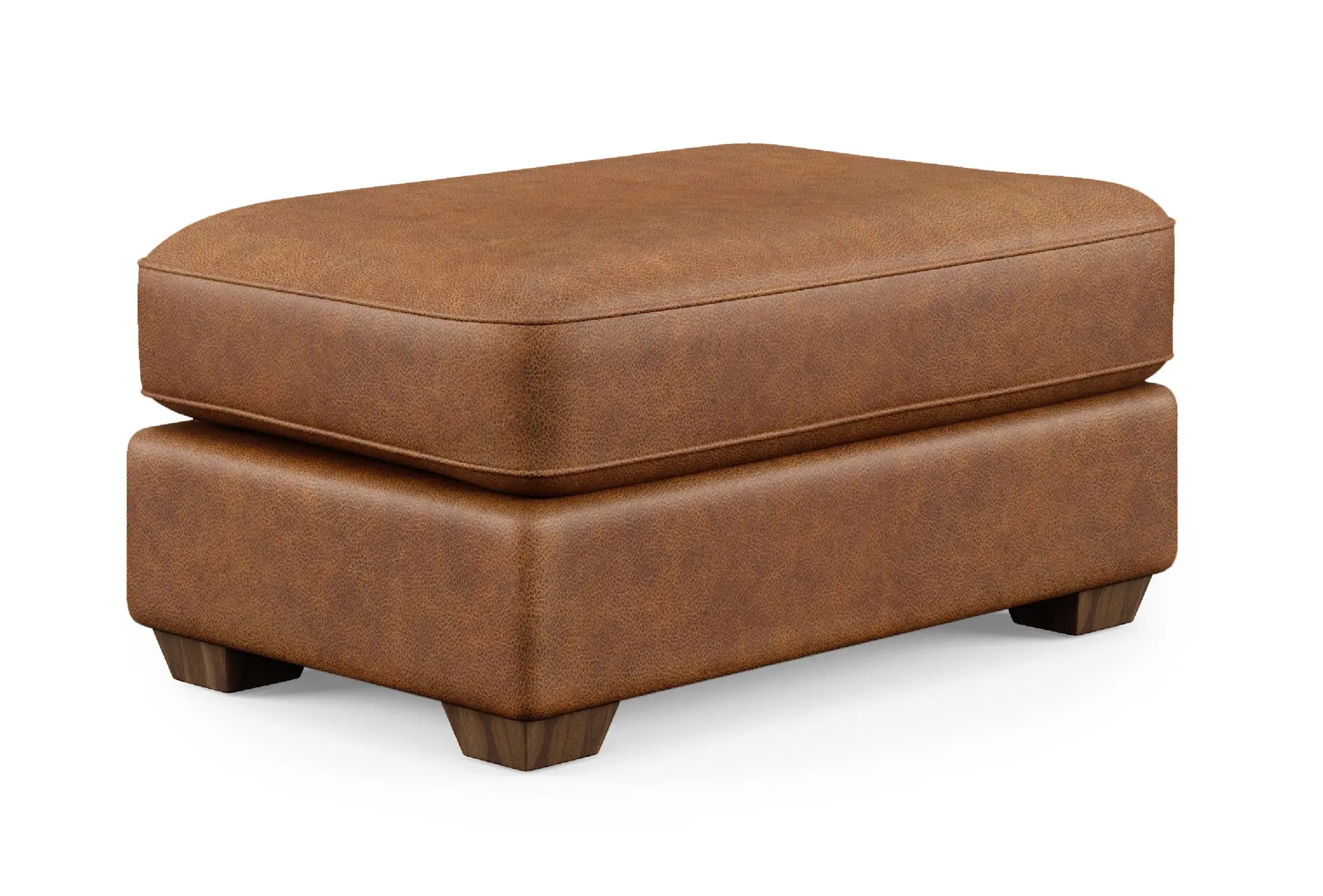 eec0afccbd2185132fc8c74e15054e43 Thornton Leather Cocktail Ottoman - Image 1