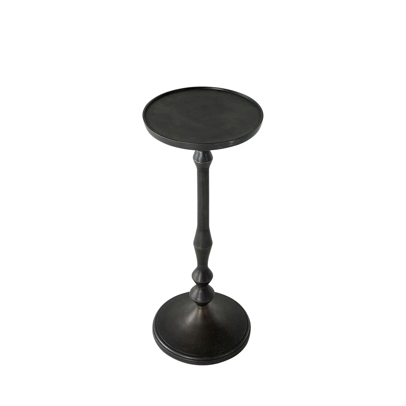 ef61ed0d265e4248e3c571a12cee936f Dario Cast Aluminum Round Pedestal Drinking Table - 10 In. W X 24.75 In. H - Image 1