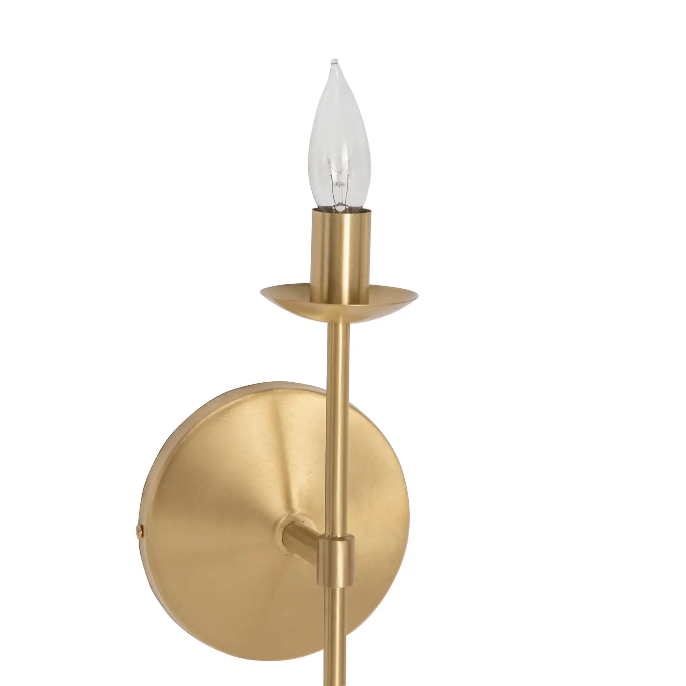 Granville Alabaster Brass White Linen Wall Sconce - 4.625 In. D X 21.75 In. H