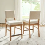 Millwork Off-White Pair of Counter Chairs - Image 3