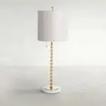 Addie Marble Cast Aluminum Gold Leaf Table Lamp - 34.25 In