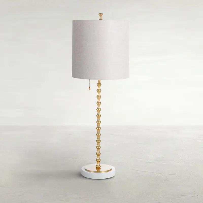 f47d8b12a77c62bdb40392e221d27bb7 Addie Marble Cast Aluminum Gold Leaf Table Lamp - 34.25 In - Image 1