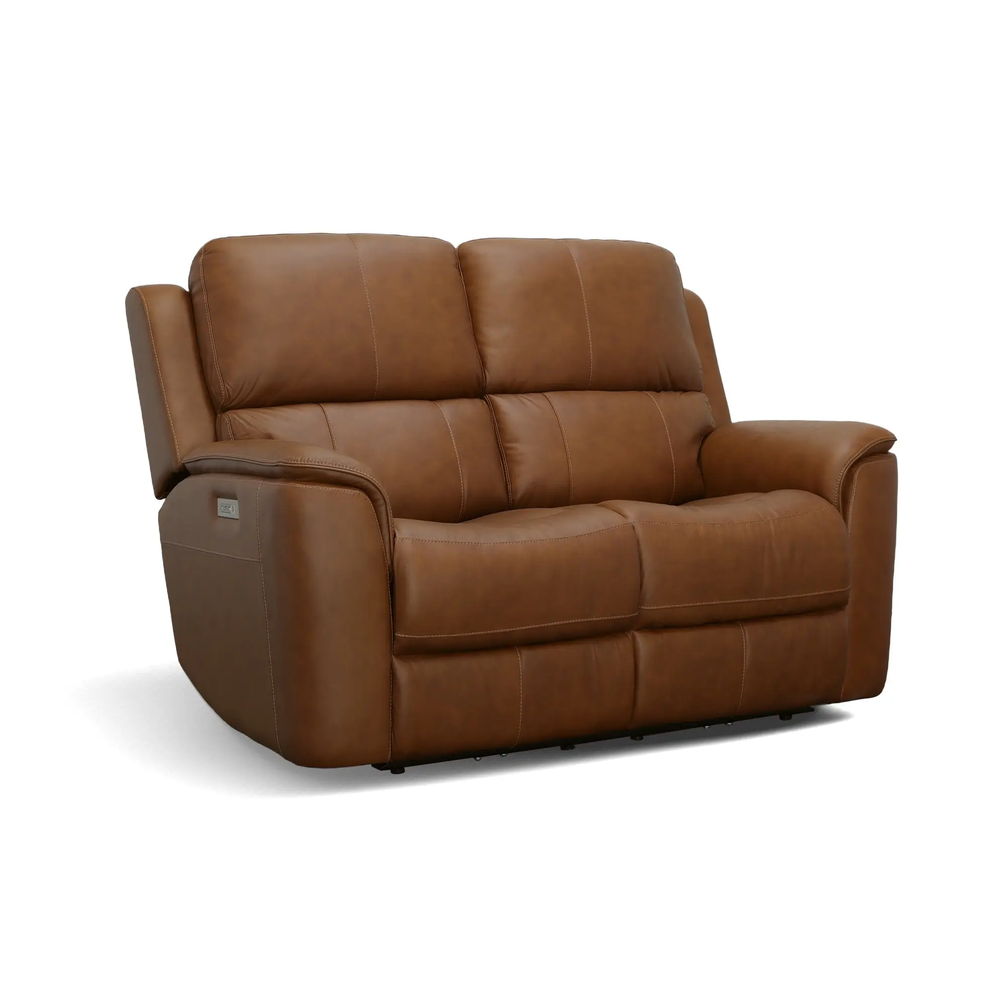 f608767f5efef0826bf65985600a452d Henry Caramel Leather Power Reclining Loveseat with Power Headrests & Lumbar - Image 1